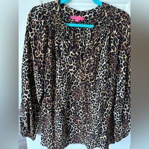 EUC Lilly Pulitzer XL Silk Elsa Top in MY FAVORITE SPOT worn once
